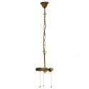 LumiLamp Lampadario a sospensione Tiffany Ø 19x160 cm Marrone Ferro