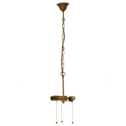 LumiLamp Suspension Tiffany Ø 19x160 cm Marron Fer