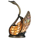 LumiLamp Table Lamp Tiffany Swan 30x20x45 cm  Beige Yellow Glass