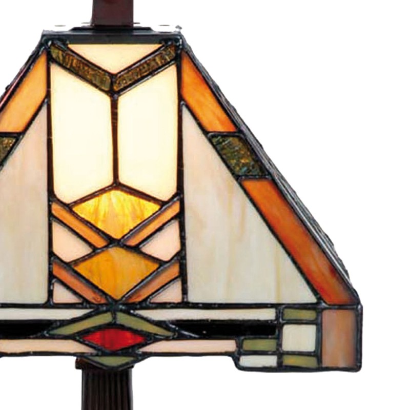 LumiLamp Lampada da tavolo Tiffany 22x22x38 cm  Beige Giallo Vetro