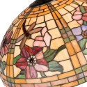 LumiLamp Lampshade Tiffany Ø 50x30 cm Yellow Orange Glass Semicircle Flowers