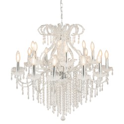 LumiLamp Chandelier Ø 85x71 cm  Silver colored Iron Glass