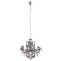LumiLamp Chandelier Ø 70x60/185 cm Silver colored Iron Glass