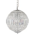 LumiLamp Chandelier Ø 30x38/160 cm Silver colored Metal Glass Round