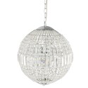 LumiLamp Chandelier Ø 40x48 cm Silver colored Metal Glass Round