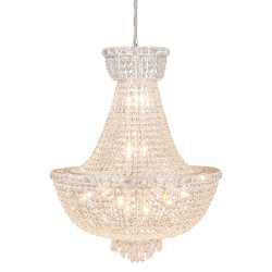 LumiLamp Chandelier Ø 63x78 cm Silver colored Metal Glass