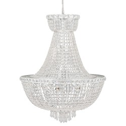 LumiLamp Chandelier Ø 63x78 cm Silver colored Metal Glass