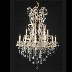 LumiLamp Chandelier Ø 85x120/230 cm  Transparent Iron Glass