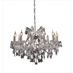 LumiLamp Chandelier Ø 75x57/170 cm  Silver colored Iron Glass