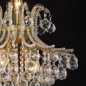 LumiLamp Chandelier Ø 50x60/180 cm Gold colored Iron Glass