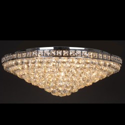 LumiLamp Chandelier Ø 80x27 cm Transparent Iron Glass