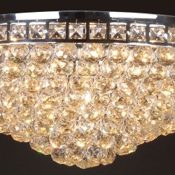 LumiLamp Chandelier Ø 80x27 cm Transparent Iron Glass