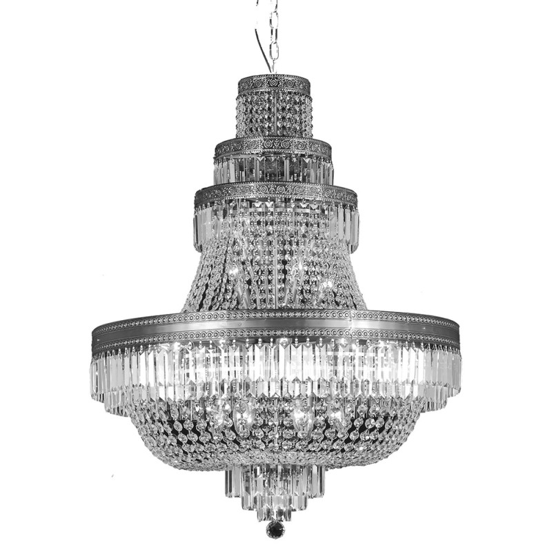 LumiLamp Chandelier Ø 80x105/220 cm  Transparent Iron Glass