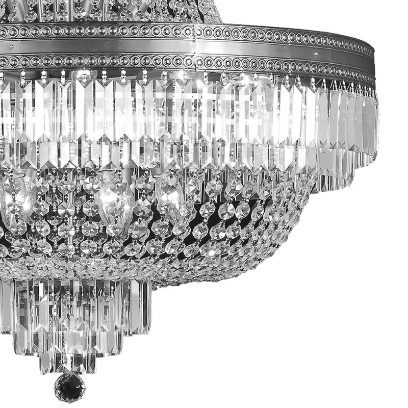 LumiLamp Chandelier Ø 80x105/220 cm  Transparent Iron Glass