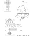 LumiLamp Chandelier Ø 80x105/220 cm  Transparent Iron Glass