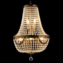 LumiLamp Chandelier Ø 40x64/184 cm  Brown Iron Glass