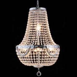 LumiLamp Chandelier Ø 40x64-184 cm Silver colored Iron Glass