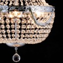 LumiLamp Chandelier Ø 40x64-184 cm Silver colored Iron Glass