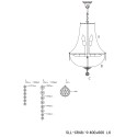 LumiLamp Chandelier Ø 40x64-184 cm Silver colored Iron Glass