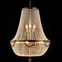 LumiLamp Chandelier Ø 60x85/200 cm  Brown Iron Glass