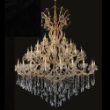 LumiLamp Chandelier Ø 170x200/270 cm  Gold colored Iron Glass