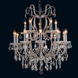 LumiLamp Chandelier Ø 71x80 cm  Transparent Iron Glass