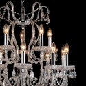 LumiLamp Chandelier Ø 71x80 cm  Transparent Iron Glass