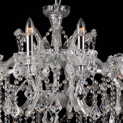 LumiLamp Chandelier Ø 120x64 cm Transparent Iron Glass