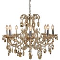 LumiLamp Chandelier Ø 70x58 cm  Beige Iron Glass