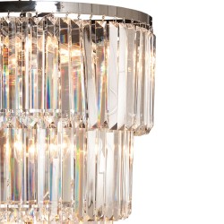 LumiLamp Chandelier Ø 65x96 cm Transparent Iron Glass