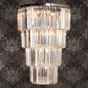 LumiLamp Chandelier Ø 65x96 cm Transparent Iron Glass