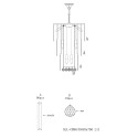 LumiLamp Kroonluchter  Ø 47x74 cm  Transparant Ijzer Glas