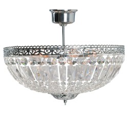 LumiLamp Kristall-Deckenlampe Ø 47x38 cm  Transparant Eisen Glas