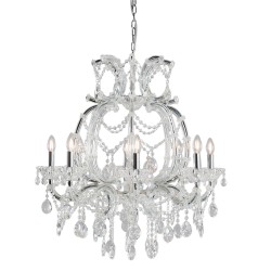 LumiLamp Chandelier Ø 73x86 cm  Transparent Iron Glass