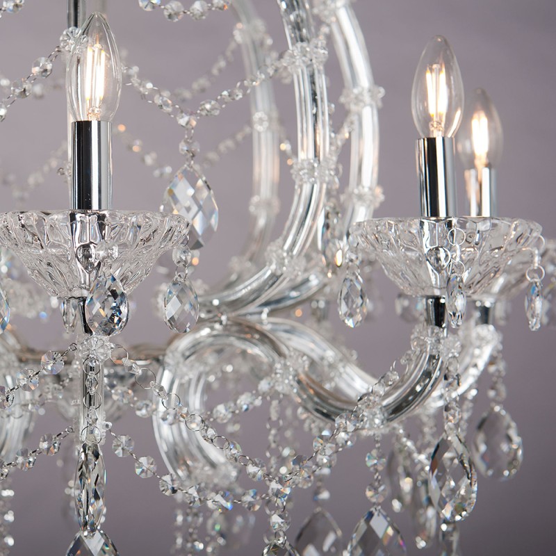 LumiLamp Chandelier Ø 73x86 cm  Transparent Iron Glass