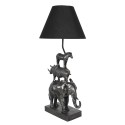 Clayre & Eef Table Lamp Elephant 32x27x65 cm  Black Plastic