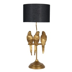 Clayre & Eef Table Lamp Ø 33x79 cm  Gold colored Plastic Round Parrot