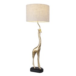 Clayre & Eef Lampada da tavolo Giraffa Ø 30x85 cm  Color oro Plastica