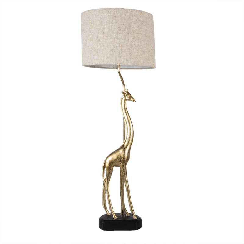 Clayre & Eef Lampada da tavolo Giraffa Ø 30x85 cm  Color oro Plastica