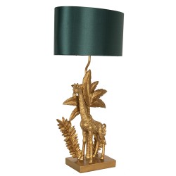 Clayre & Eef Lampada da tavolo Giraffa 33x20x67 cm  Color oro Verde Plastica