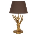 Clayre & Eef Table Lamp Ø 35x59 cm  Gold colored Brown Polyresin