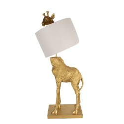 Clayre & Eef Tischlampe Giraffe 39x30x85 cm  Goldfarbig Kunststoff