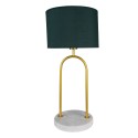 Clayre & Eef Lampe de bureau Ø 28x62 cm  Vert Couleur or Fer Textile