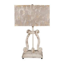 Clayre & Eef Lampe de table 50x22x83 cm Beige Gris Fer