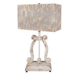 Clayre & Eef Lampe de table 50x22x83 cm Beige Gris Fer