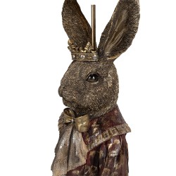 Clayre & Eef Table Lamp Rabbit Ø 37x61 cm Gold colored Black Polyresin