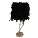 Clayre & Eef Table Lamp Ostrich 30x30x69 cm Gold colored Black Polyresin