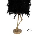 Clayre & Eef Table Lamp Ostrich 30x30x69 cm Gold colored Black Polyresin