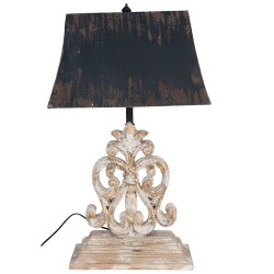 Clayre & Eef Tischlampe 40x28x67 cm  Weiß Holz Rechteck