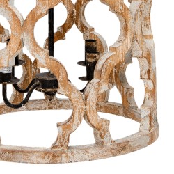 Clayre & Eef Hanglamp  Ø 48x85 cm Grijs Hout Ijzer Rond